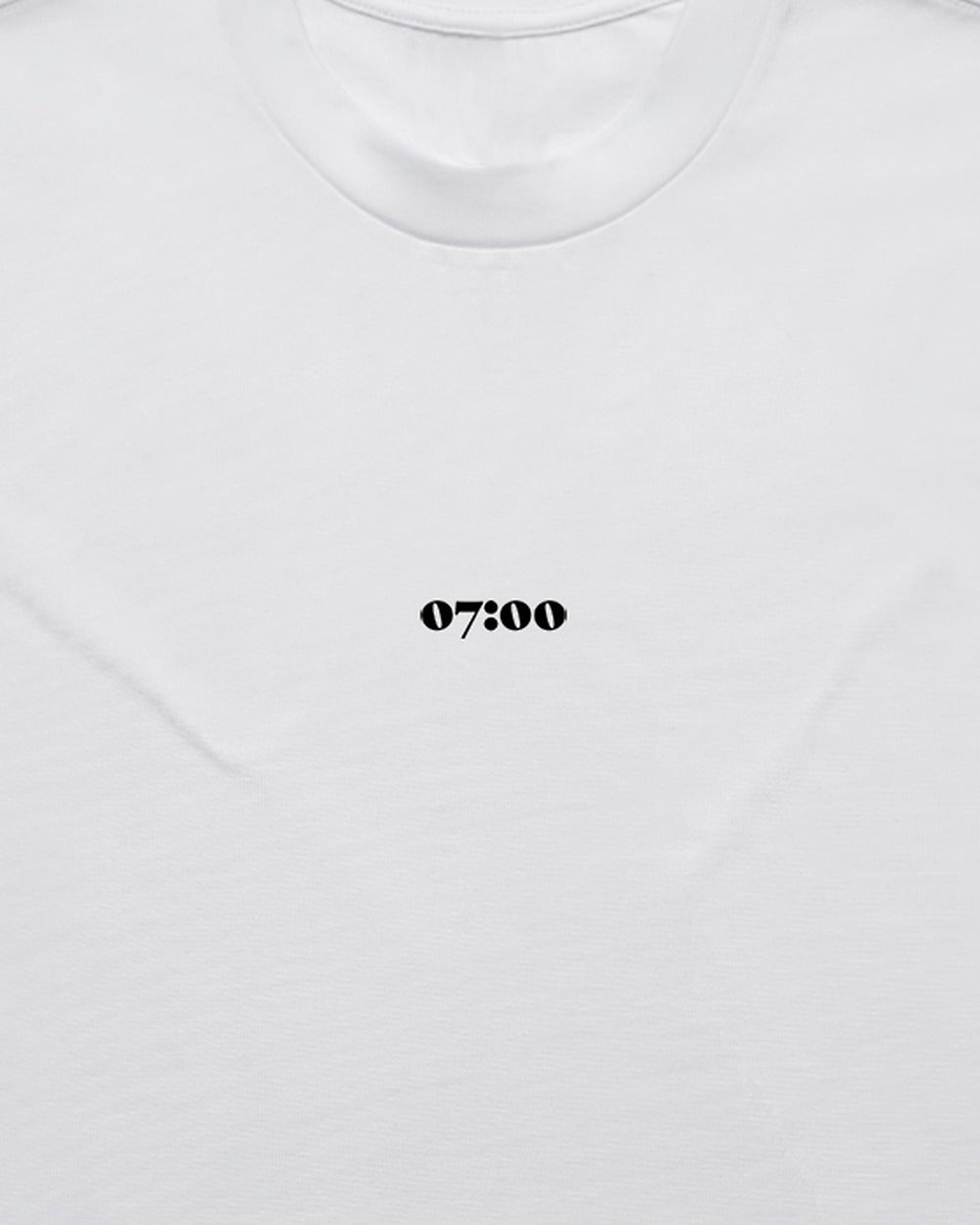 Oversized 07:00 T-shirt – tryckdetalj White