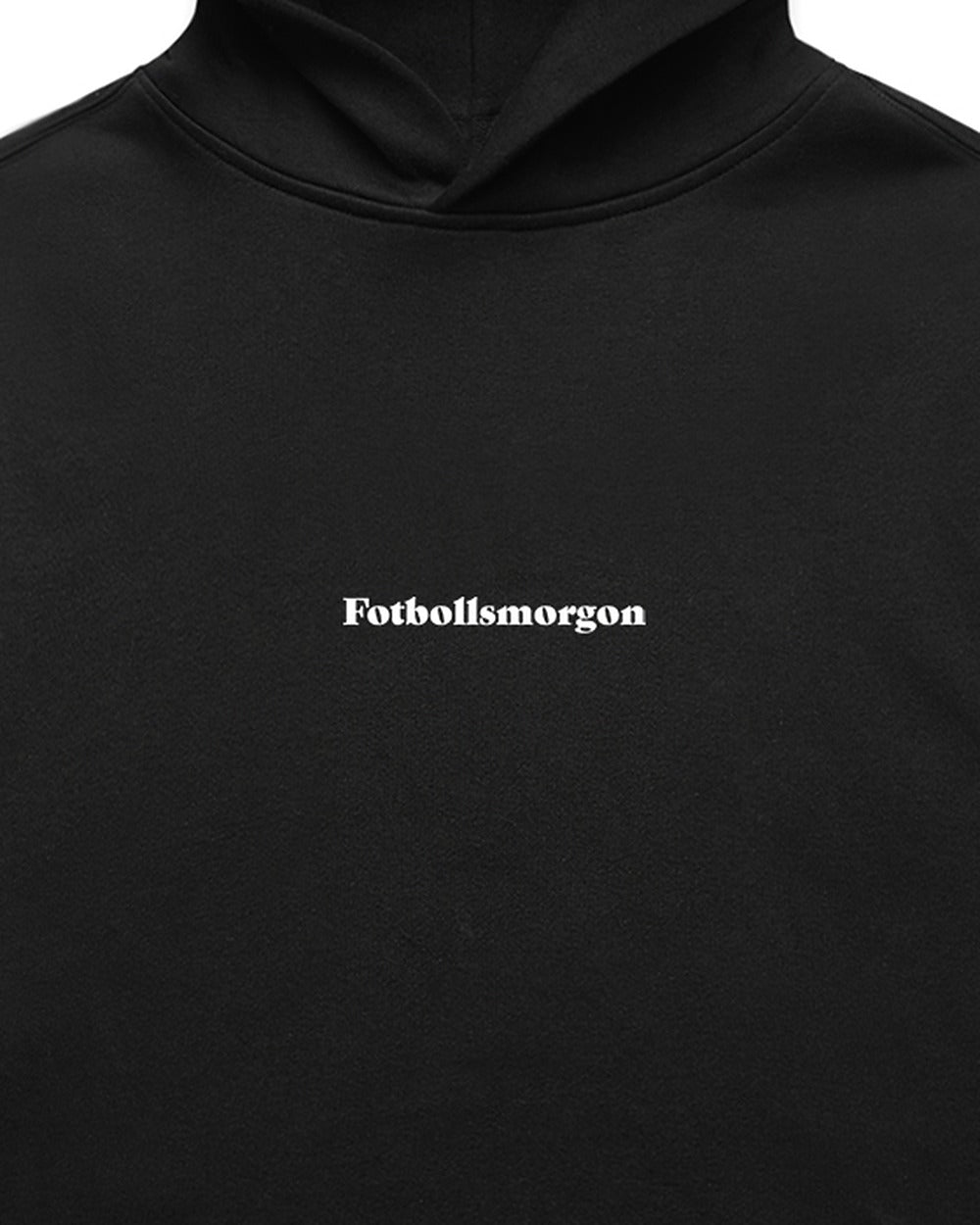 Relaxed-fit Fotbollsmorgon Hoodie – tryckdetalj Black