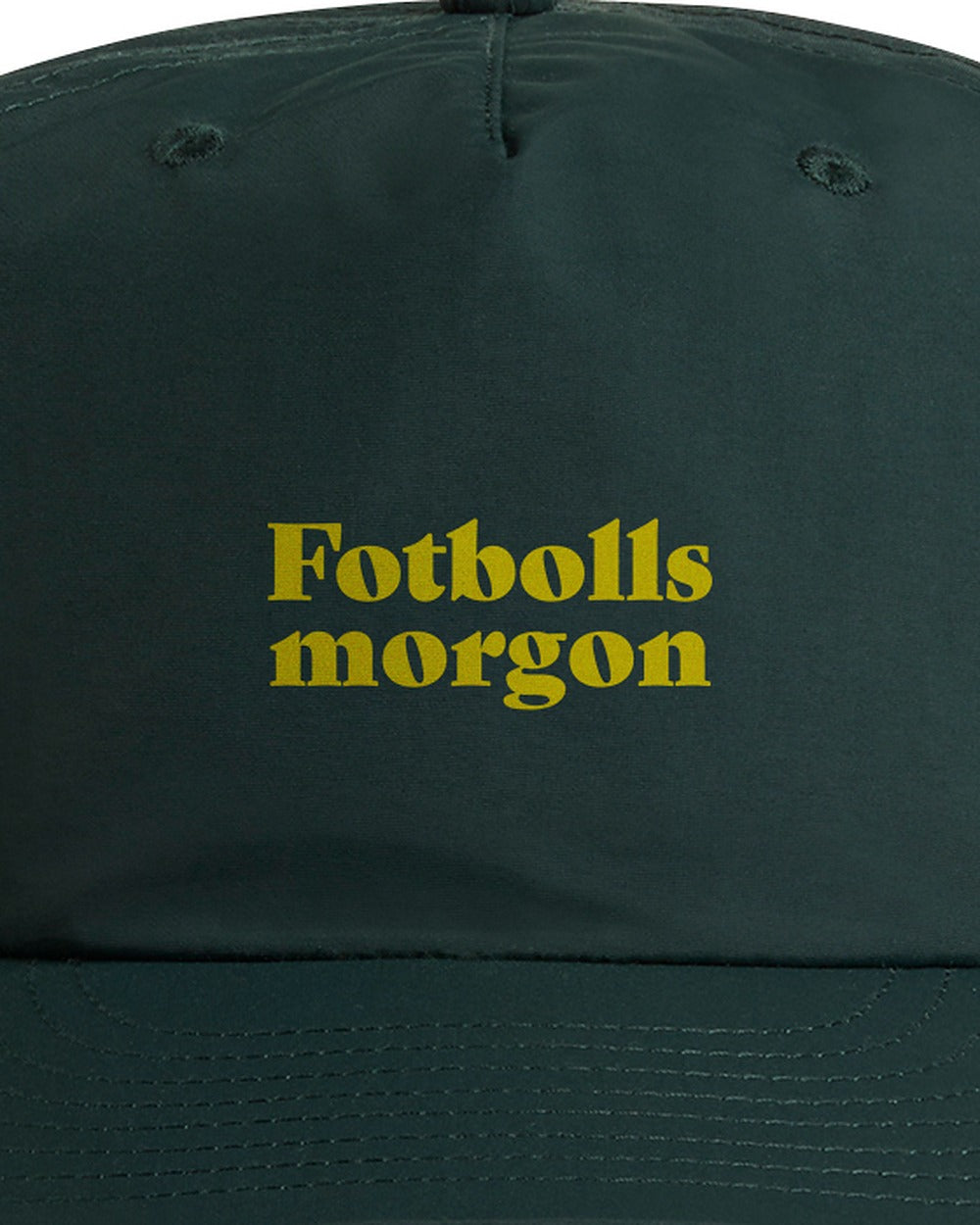 Fotbollsmorgon Surf Cap – tryckdetalj Green