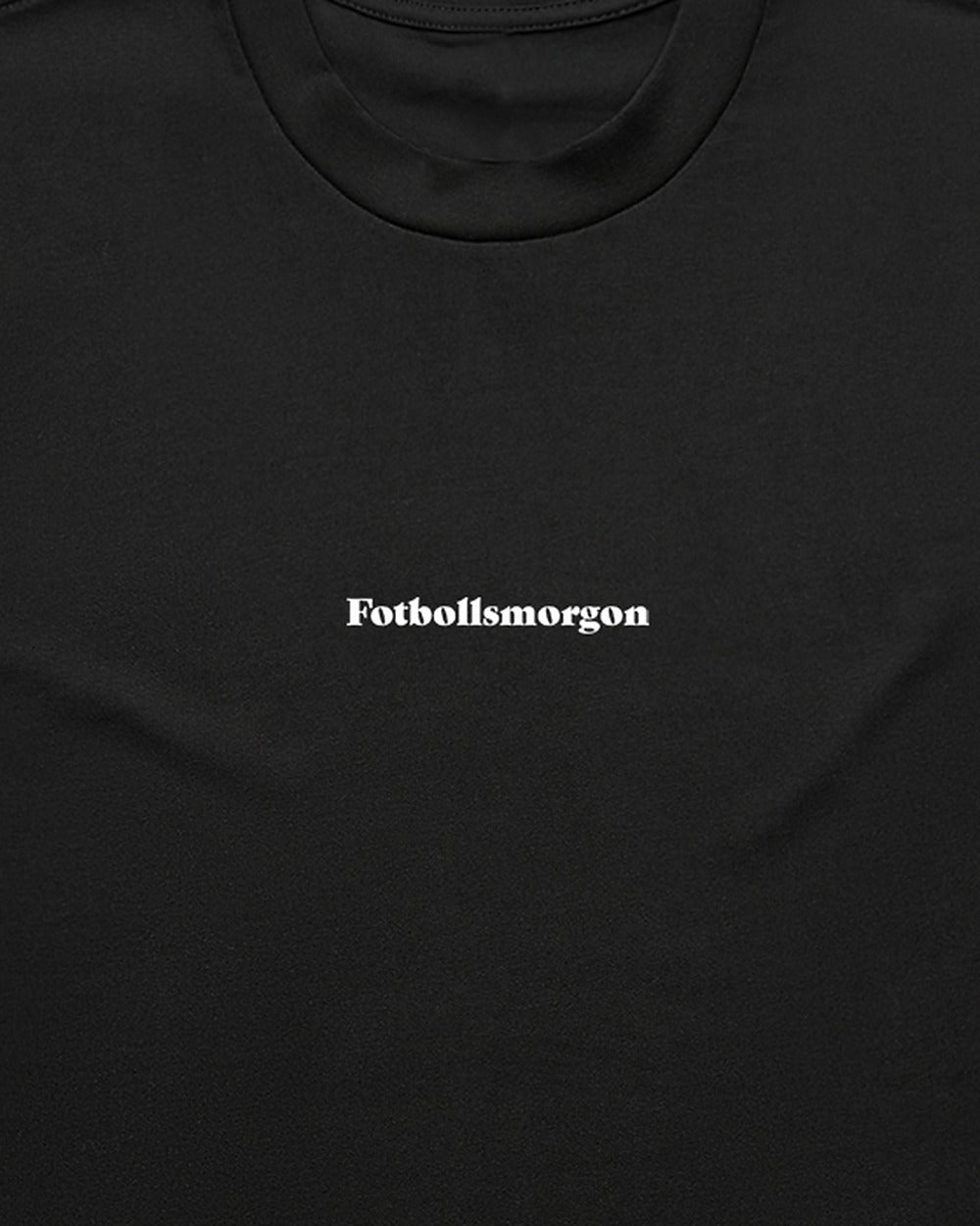 Oversized Fotbollsmorgon T-shirt – tryckdetalj Black