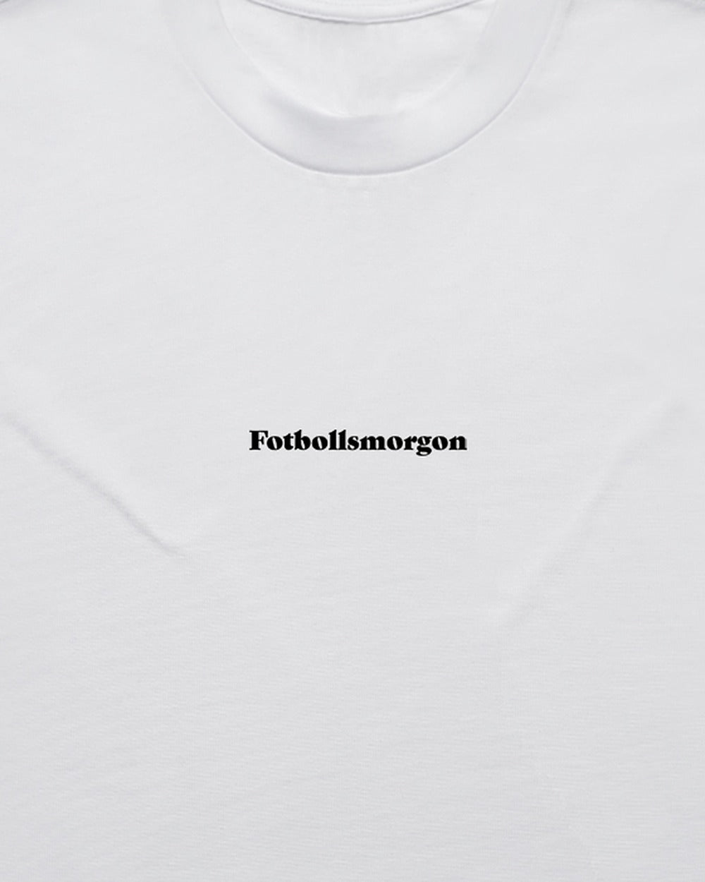 Oversized Fotbollsmorgon T-shirt – tryckdetalj White