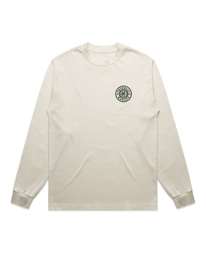 Oversized FM Långärmad T-shirt - Ecru - Framsida