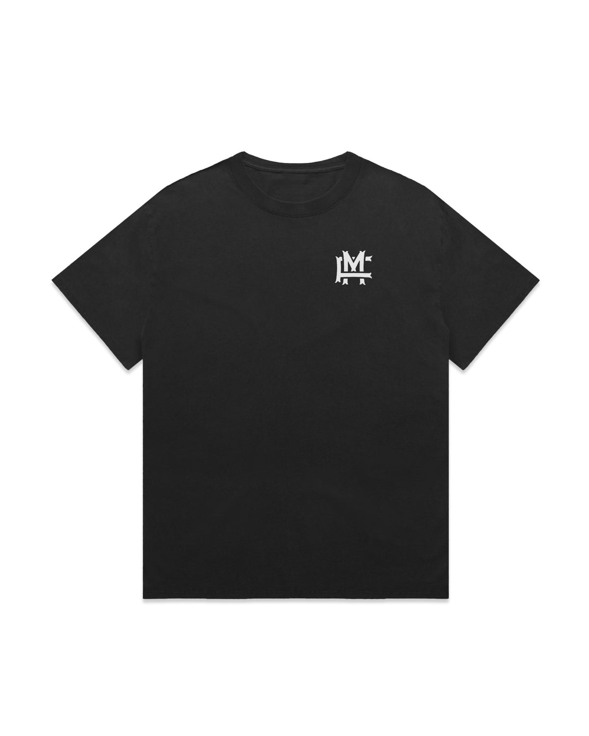 Oversized FM Monogram Vit T-shirt Faded - Faded Black - Framsida