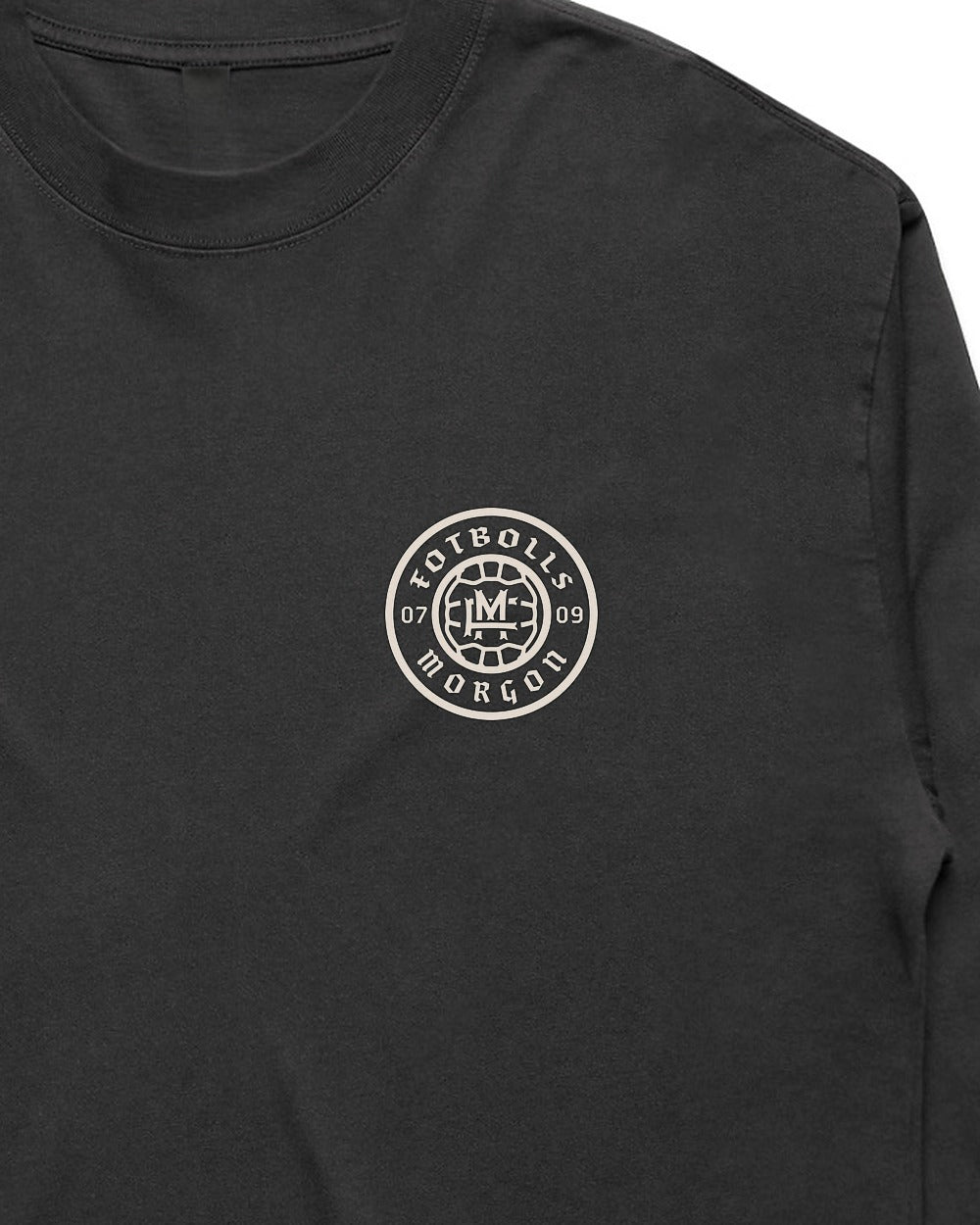 Oversized FM Långärmad T-shirt Faded - Faded Black - Tryckdetalj