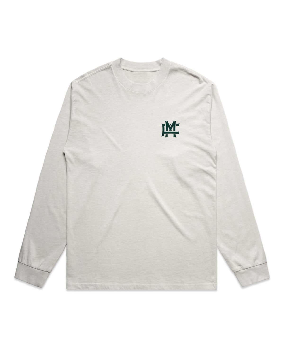 Oversized FM Monogram Långärmad T-shirt Faded - Faded Bone - Framsida