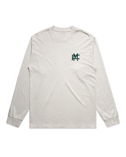 Oversized FM Monogram Långärmad T-shirt Faded - Faded Bone - Framsida