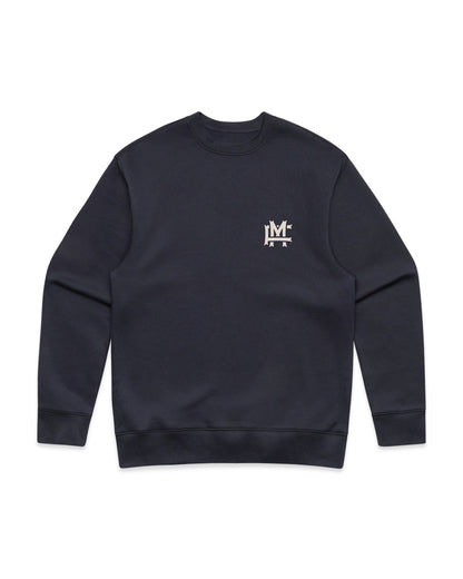 Relaxed-fit FM Monogram Sweatshirt - Ink Blue - Framsida