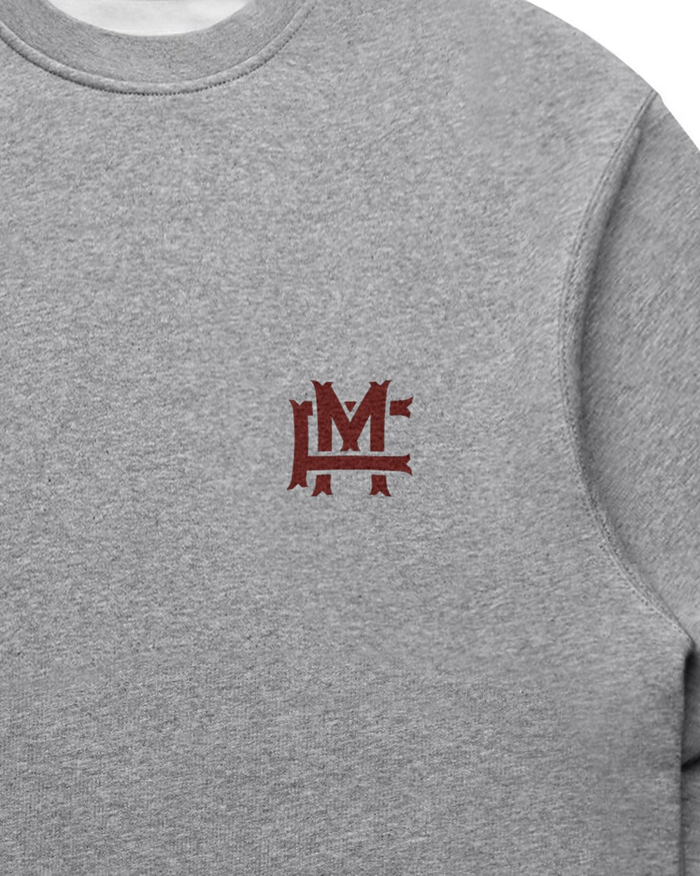 Relaxed-fit FM Monogram Röd Sweatshirt - Grey - Tryckdetalj