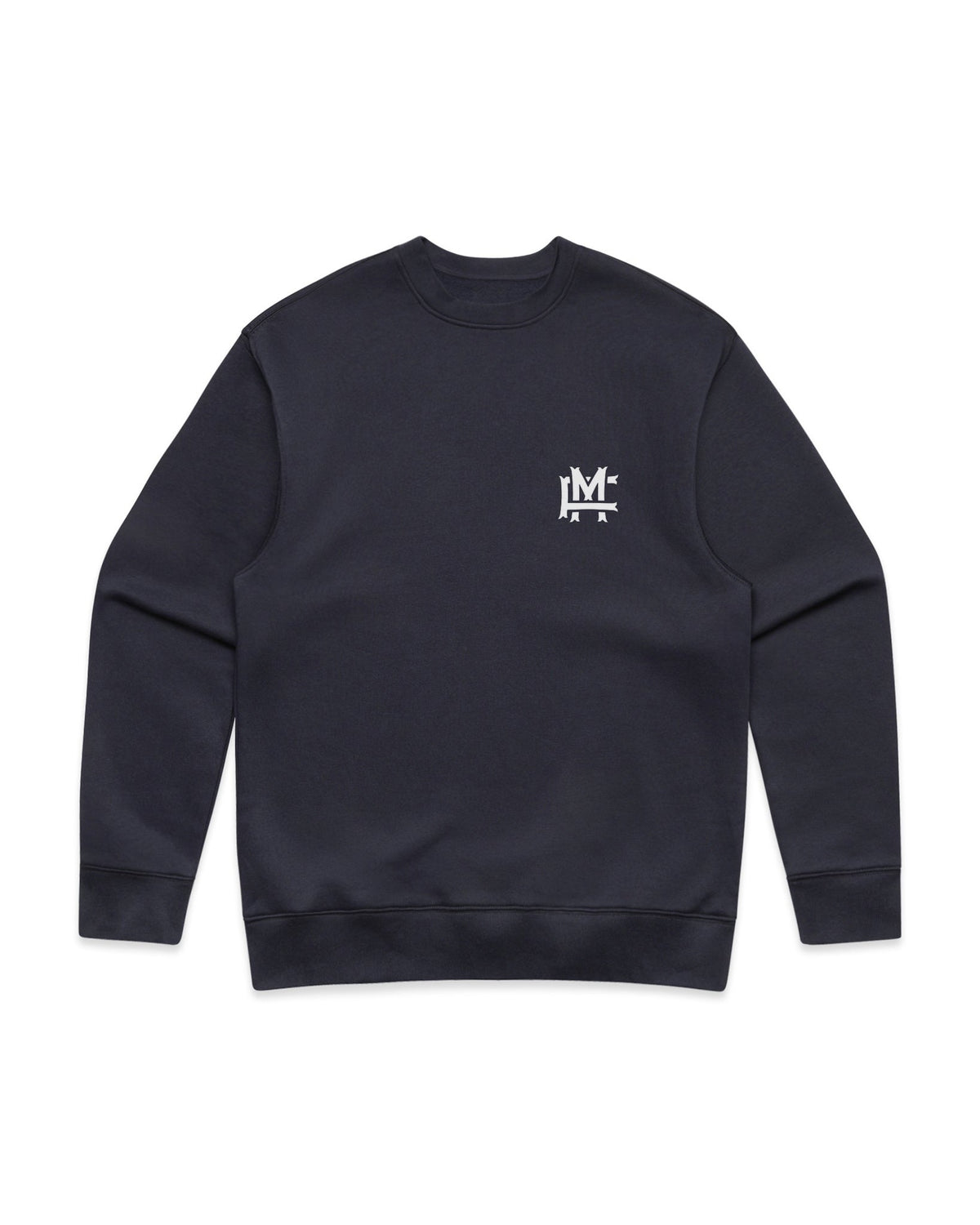 Relaxed-fit FM Monogram Vit Sweatshirt - Ink Blue - Framsida