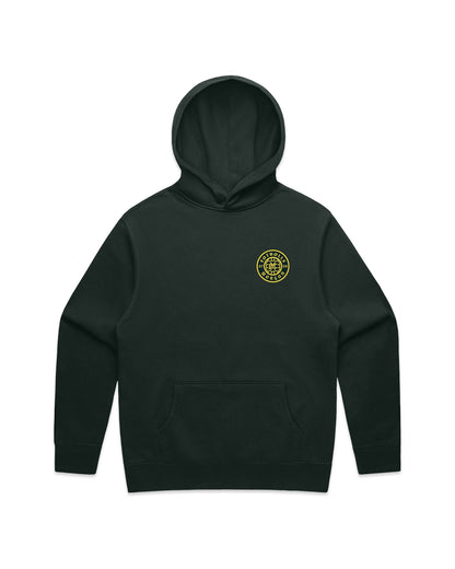 Relaxed-fit FM Hoodie - Pine Green - Framsida