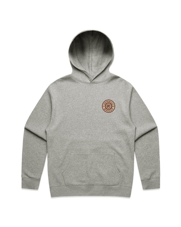 Relaxed-fit FM Hoodie, röd logga