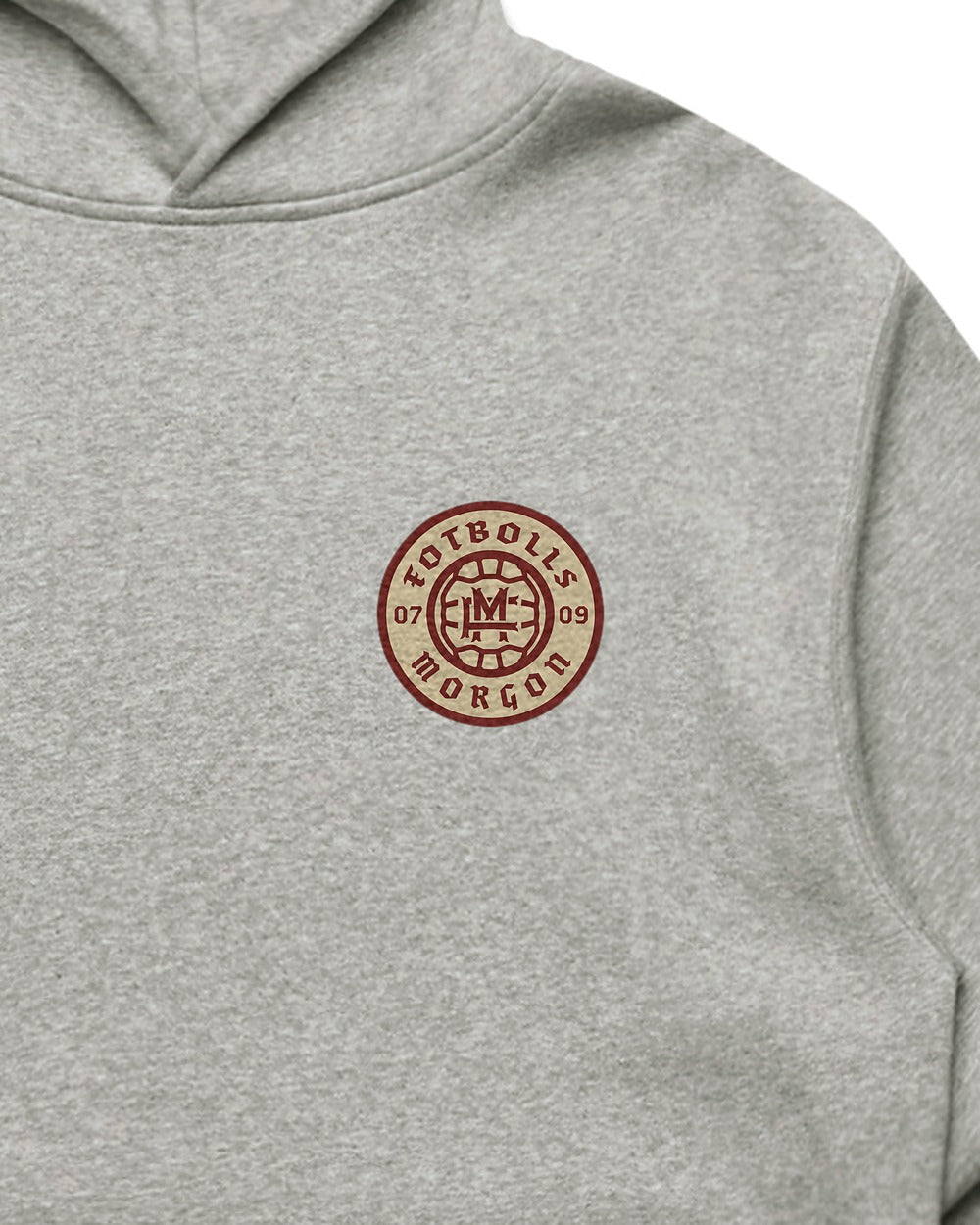 Relaxed-fit FM Röd Hoodie - Grey - Tryckdetalj