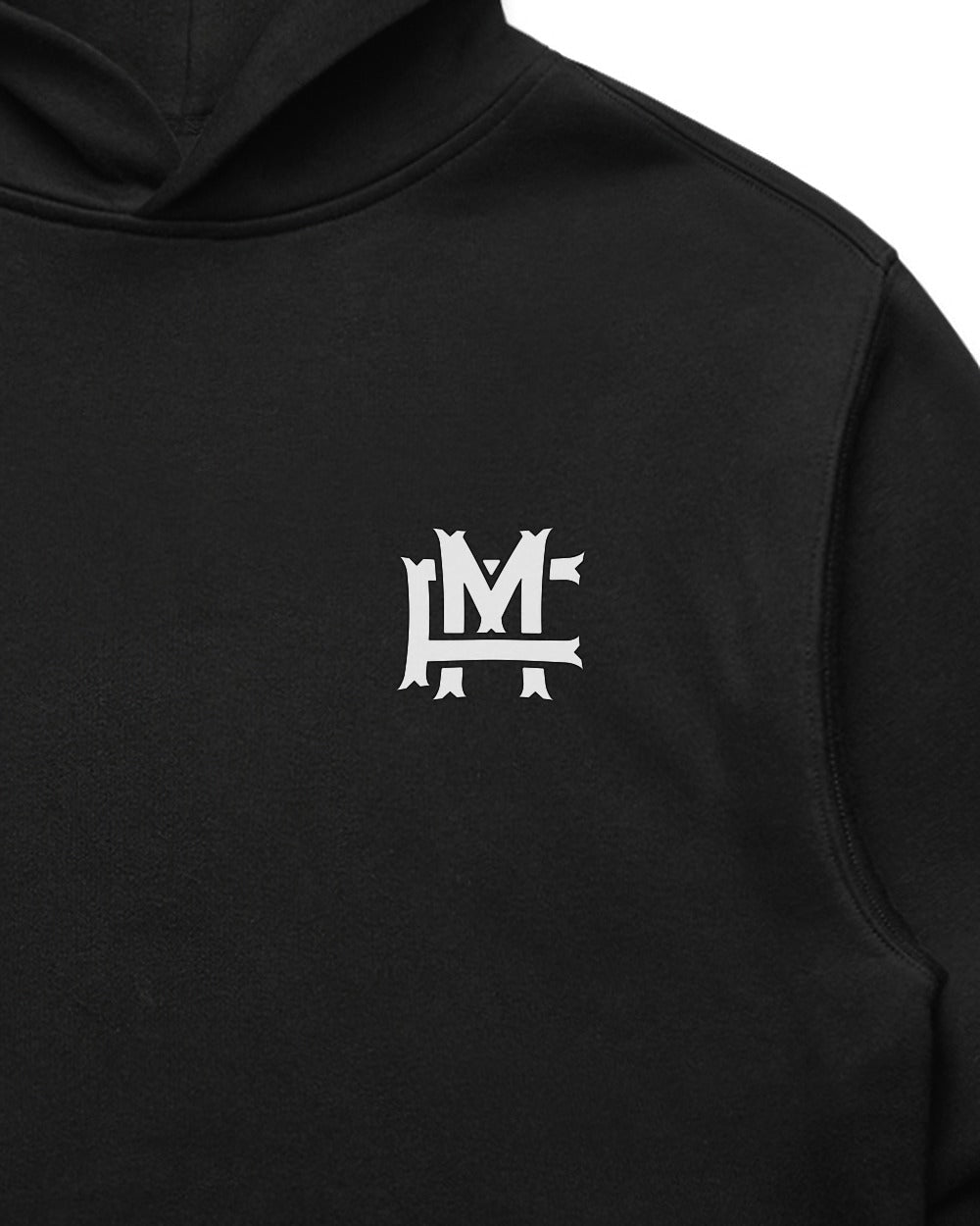 Relaxed-fit FM Monogram Hoodie - Black - Tryckdetalj
