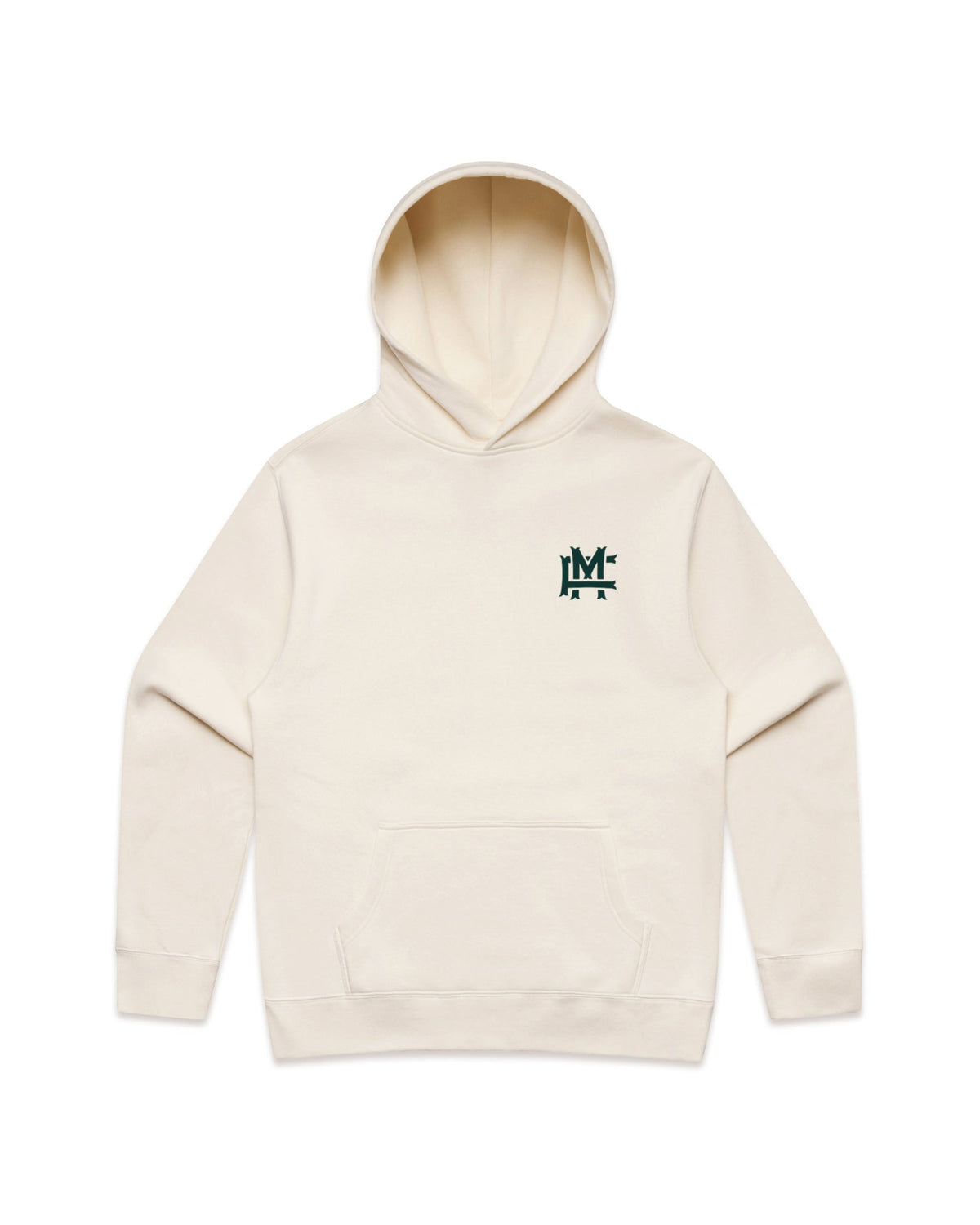 Relaxed-fit FM Monogram Hoodie - Ecru - Framsida