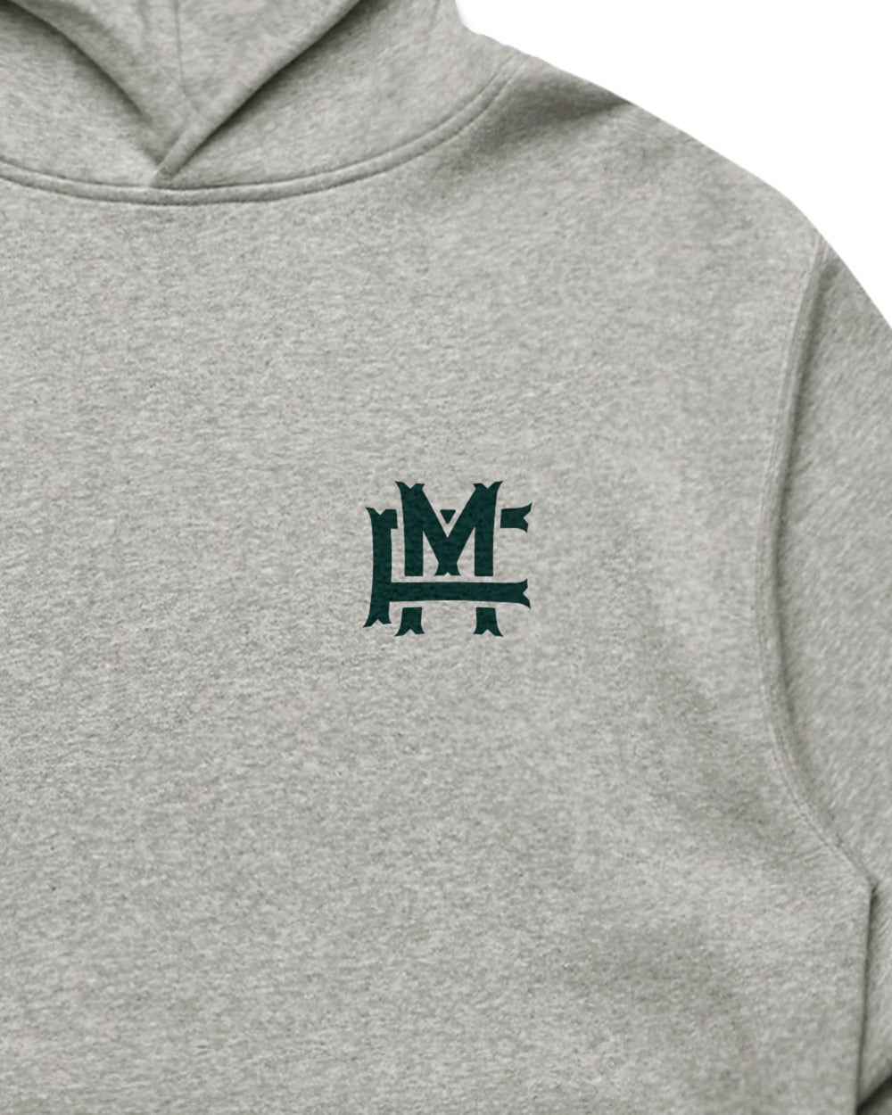 Relaxed-fit FM Monogram Hoodie - Grey - Tryckdetalj