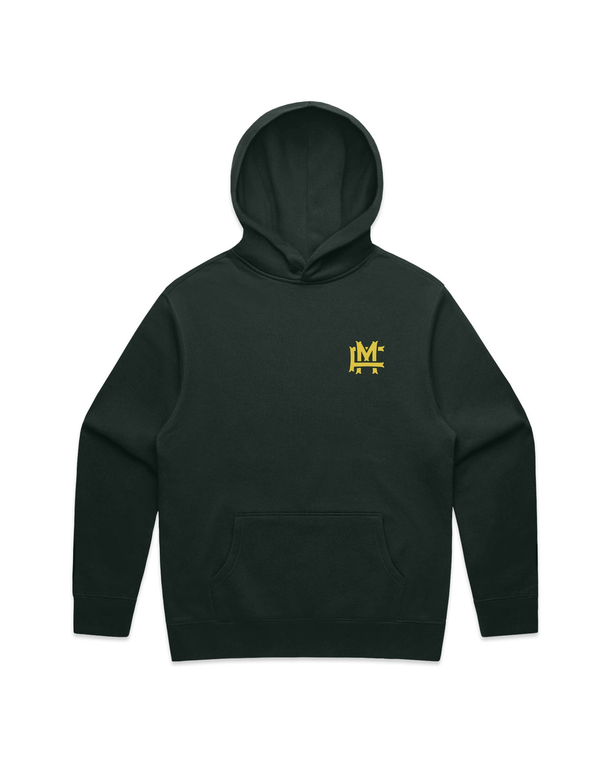 Relaxed-fit FM Monogram Hoodie - Pine Green - Framsida