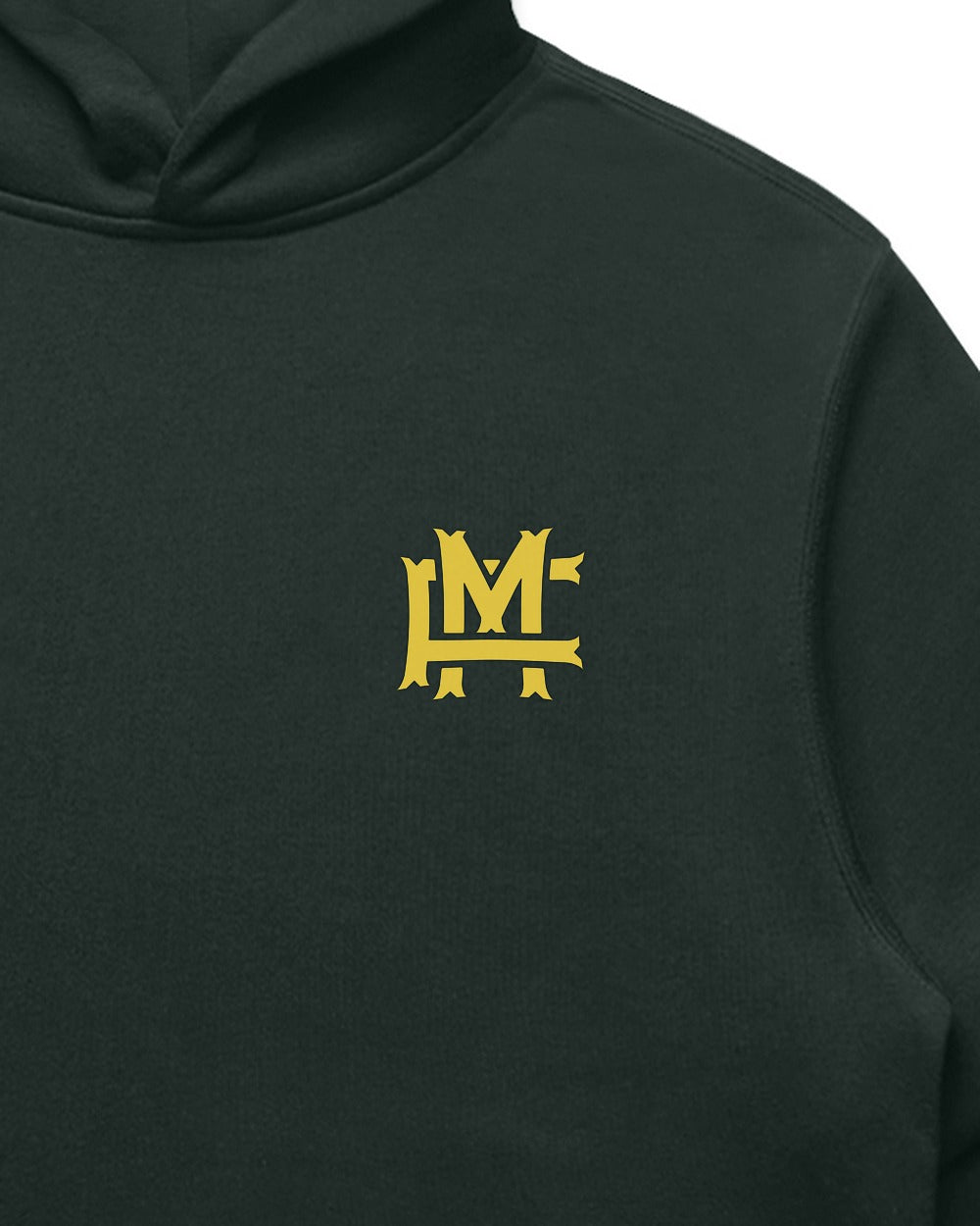 Relaxed-fit FM Monogram Hoodie - Pine Green - Tryckdetalj