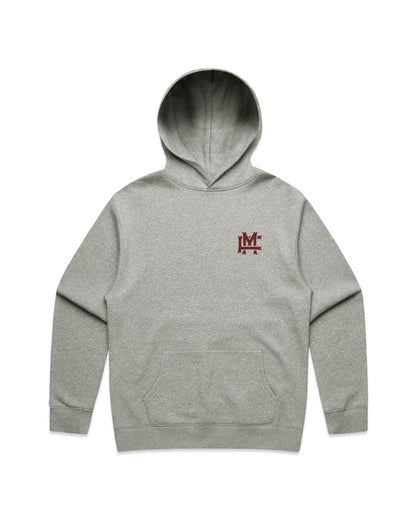 Relaxed-fit FM Monogram Röd Hoodie - Grey - Framsida
