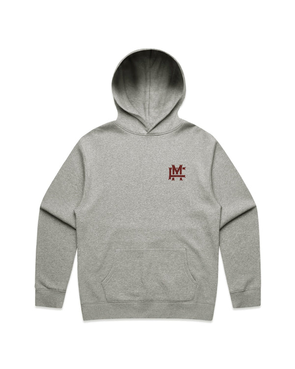 Relaxed-fit FM Monogram Hoodie, röd logga