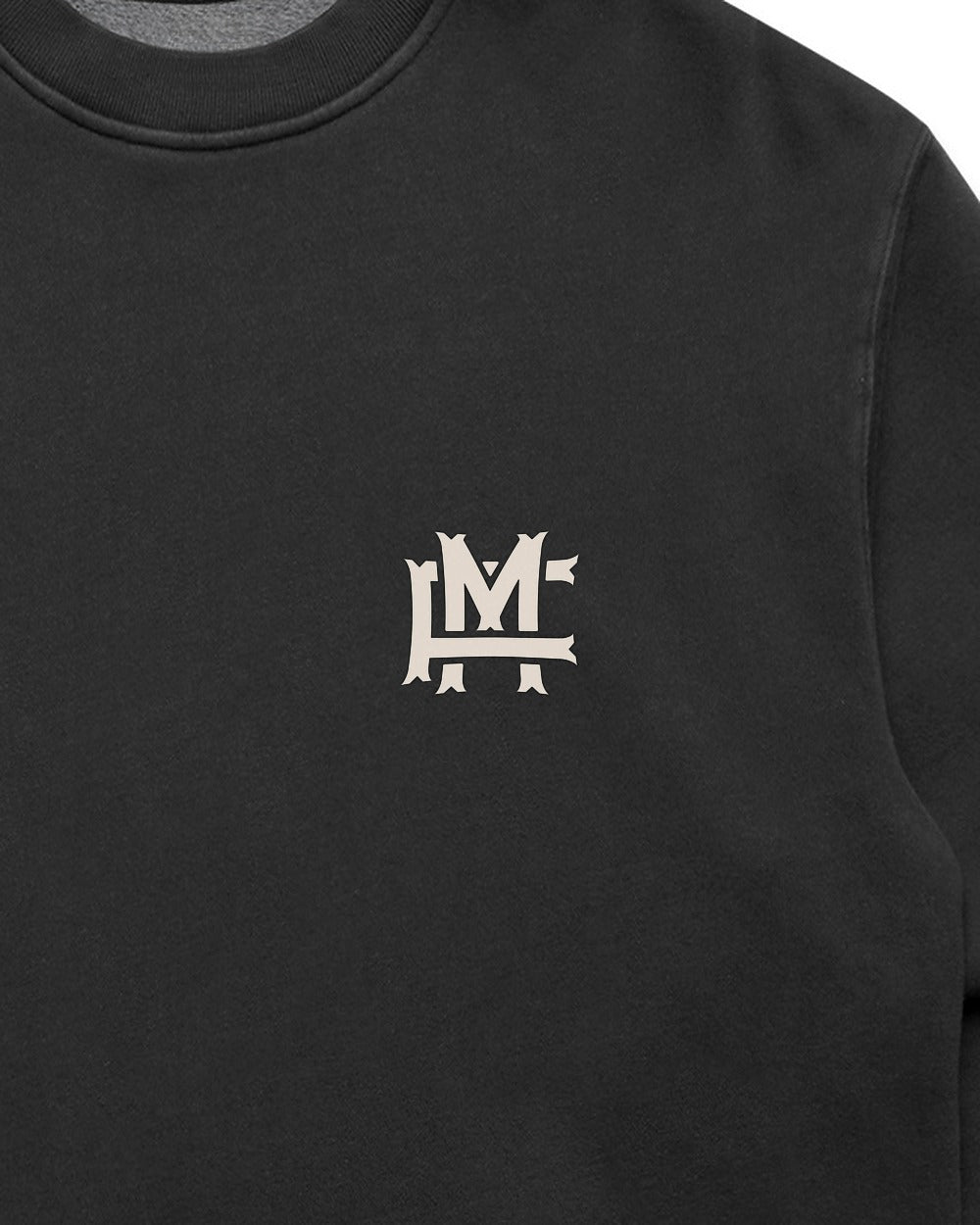 Relaxed-fit FM Monogram Sweatshirt Faded - Faded Black - Tryckdetalj