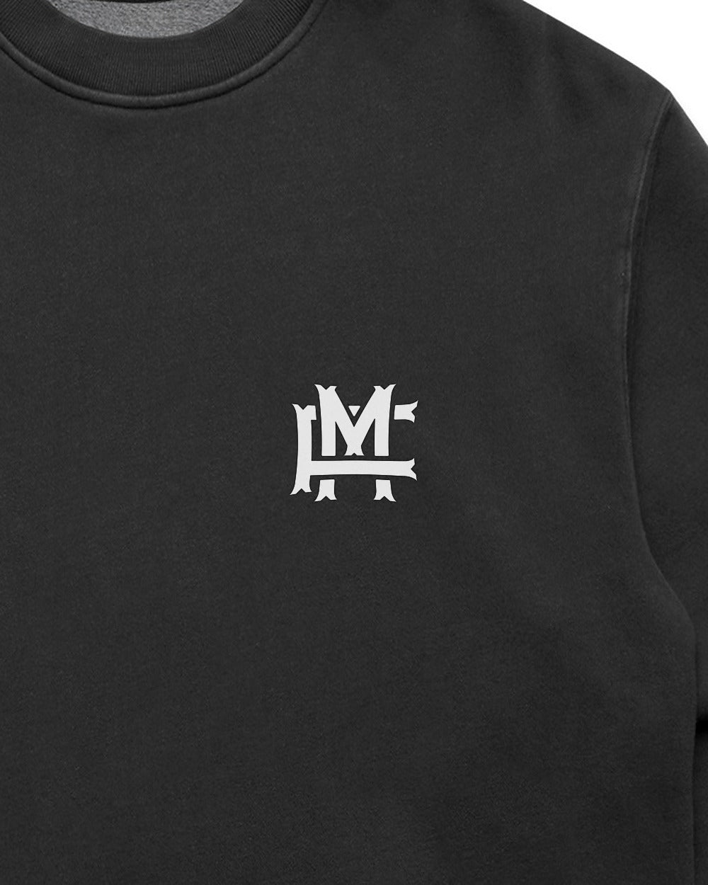 Relaxed-fit FM Monogram Vit Sweatshirt Faded - Faded Black - Tryckdetalj