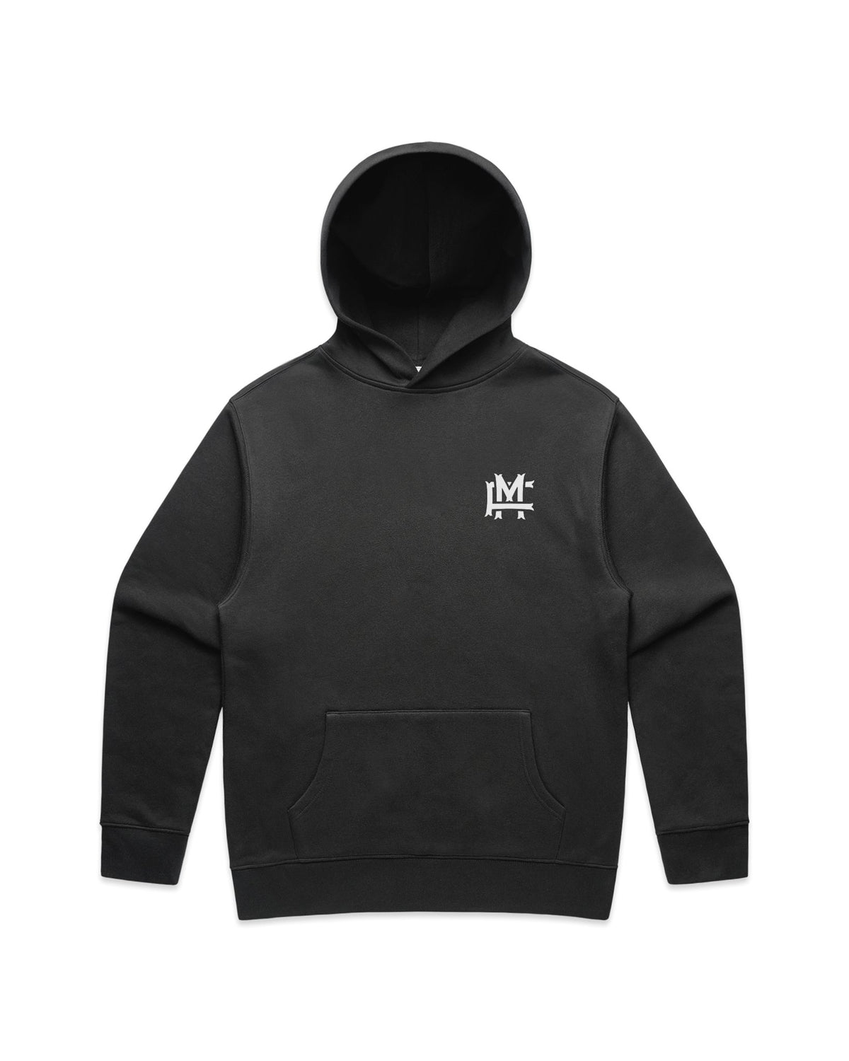 Relaxed-fit FM Monogram Vit Hoodie Faded - Faded Black - Framsida
