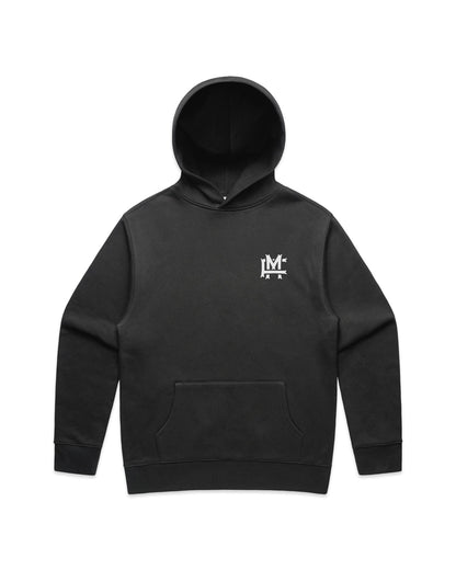Relaxed-fit FM Monogram Vit Hoodie Faded - Faded Black - Framsida