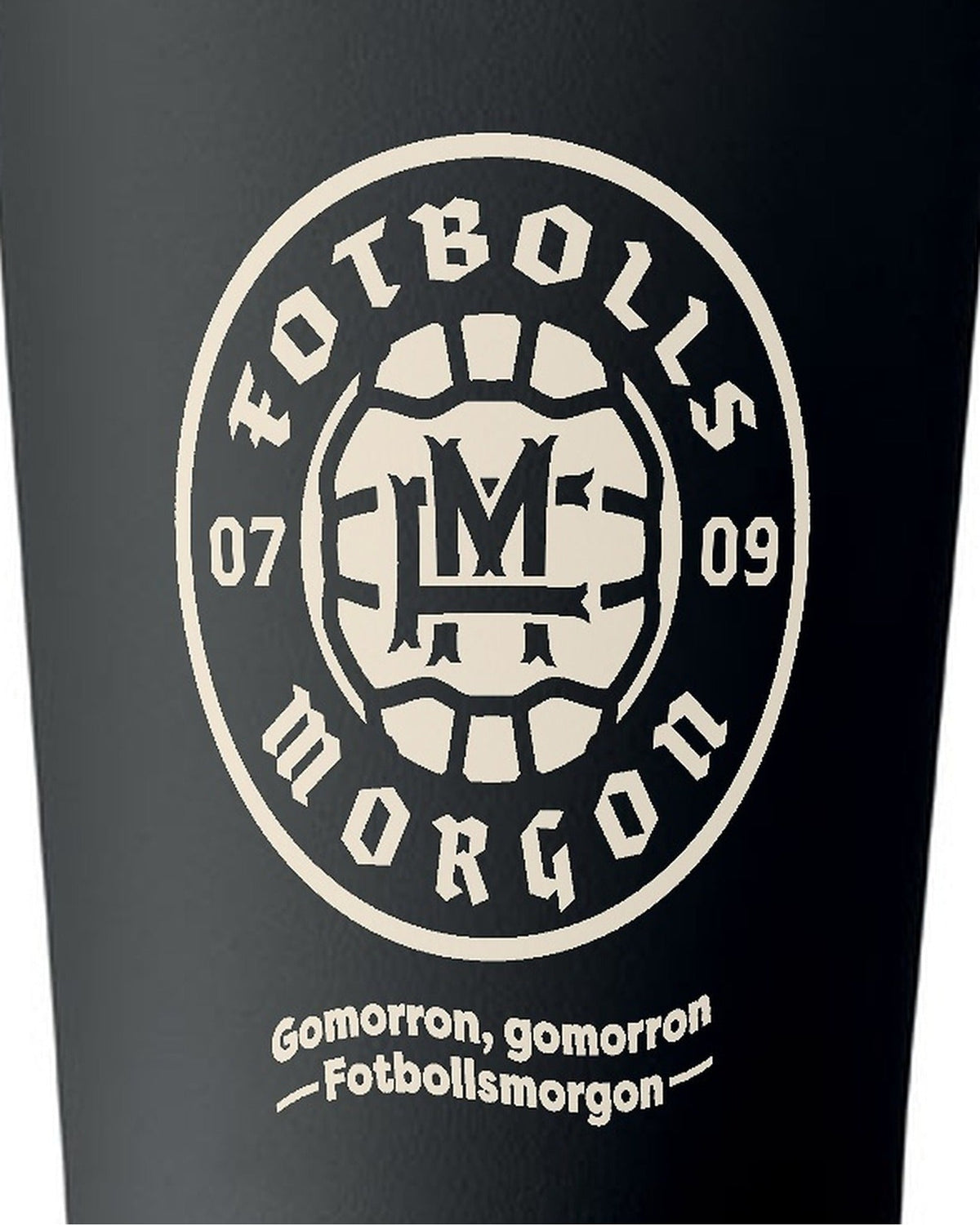 FM Take away-mugg - Black - Tryckdetalj
